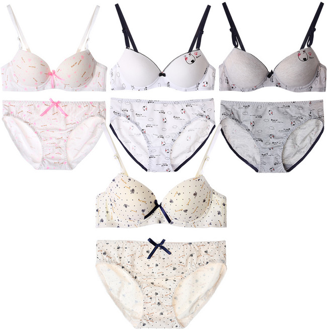 바우로우 주니어 브라 4종 + 팬티 4종 세트 SO003