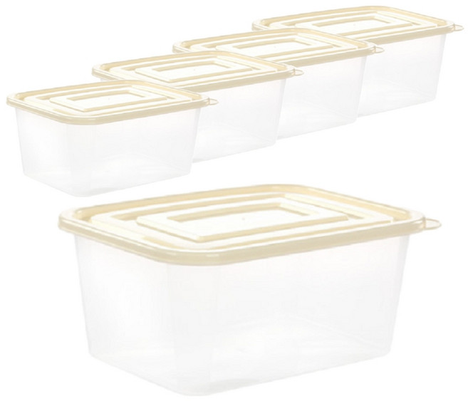 쿡앤락 대용량 멀티 밀폐용기, 5개, 6.5L