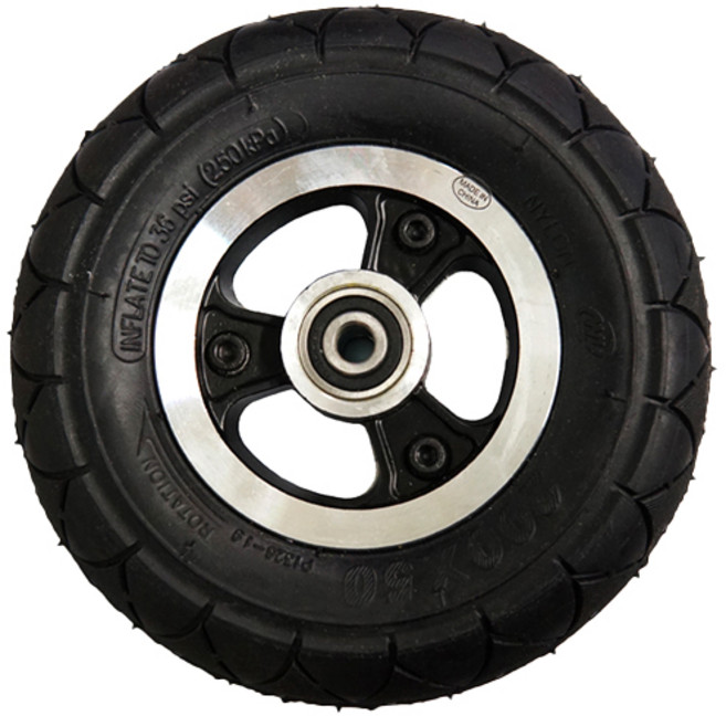 전동킥보드 앞바퀴 통타이어 200x50 + 휠 내경10mm 세트, 혼합색상, 1세트