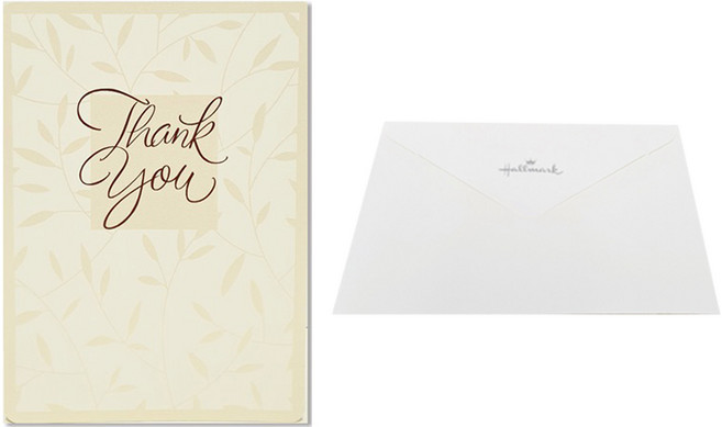 홀마크 감사카드 + 봉투, KED3021, 4세트