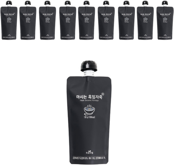 두손드림 마시는 흑임자죽, 130g, 10개