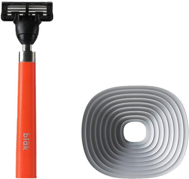 블락 면도기 + 스탠드 세트 오랜지, 1개