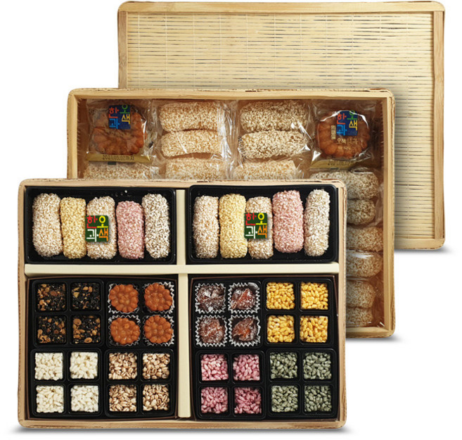 양양오색한과 오색 10호 2단 한과선물세트 대, 750g, 1세트