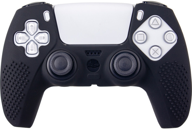 호후 PS5 플스5 듀얼센스 전용 실리콘 커버, 블랙, 1개