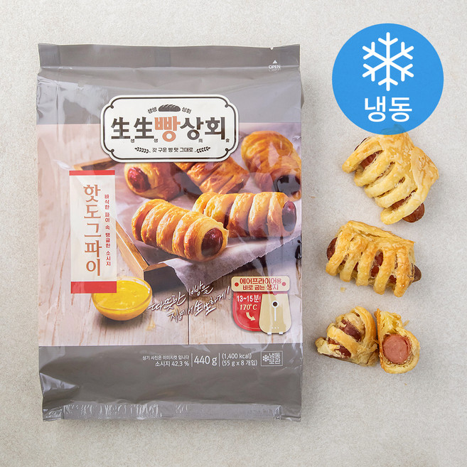 생생 빵상회 핫도그파이 (냉동), 55g, 8개입, 1개