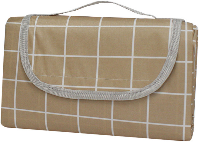 몽트노블 양면방수 피크닉 매트, 브라운체크