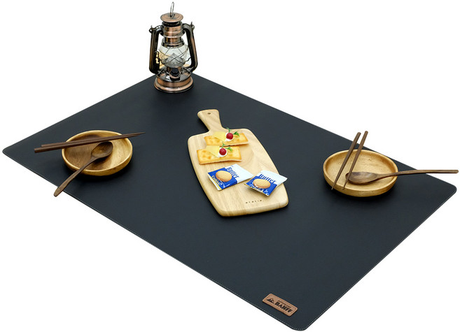 밴프 가죽 테이블 매트 CE25, 블랙