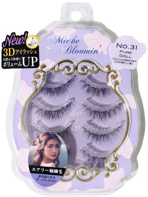 Miche Bloomin 蜜絲綸美 假睫毛 4對入, 31 Pure Doll, 1盒
