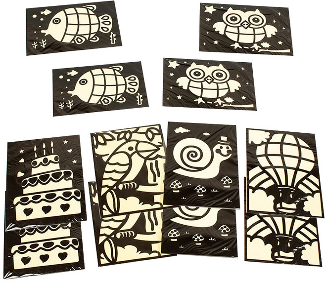 쥬크박스 1000 포일아트 6종 x 2p세트, 혼합색상, 1세트