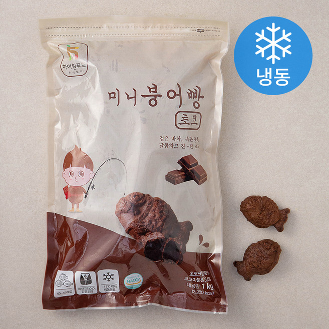 하이원푸드 미니 붕어빵 초코 (냉동), 1kg, 1개입, 1개