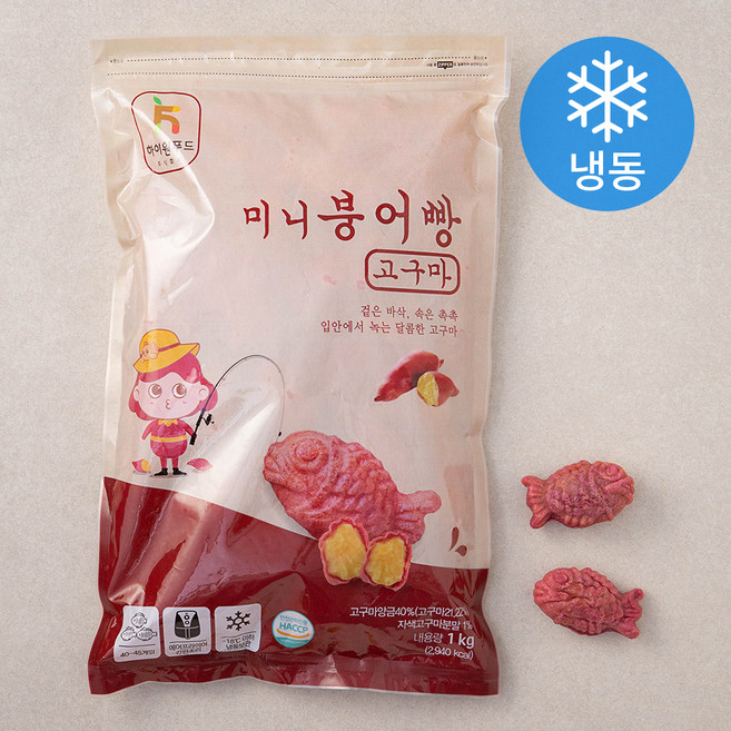 하이원푸드 미니 붕어빵 고구마 (냉동), 1kg, 1개입, 1개