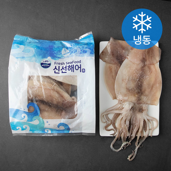 신선해어 오징어 할복 껍질있음 (냉동), 2kg, 1팩