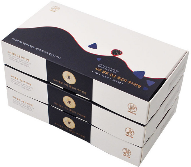 우리쌀로 구운 흑임자쿠키전병 15g x 6p, 90g, 3개
