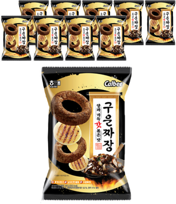 해태제과 구운짜장 스낵, 10개, 140g