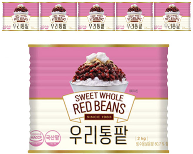 대두식품 우리통팥, 2kg, 6개