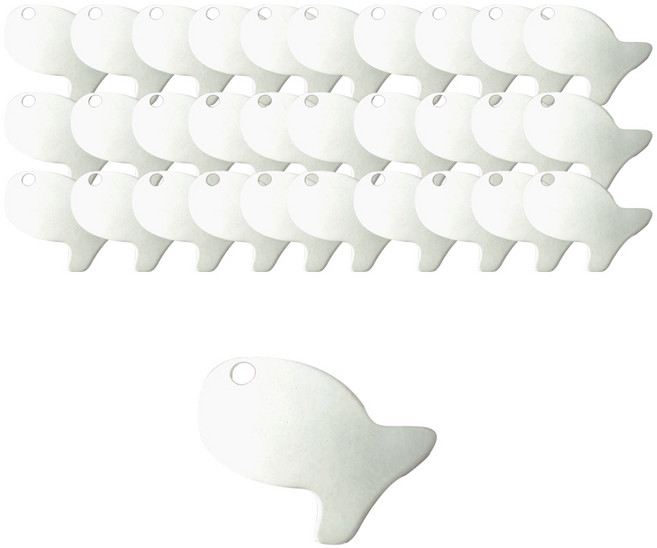 아이딜레이저 스테인리스 펜던트 물고기 모양, 50개