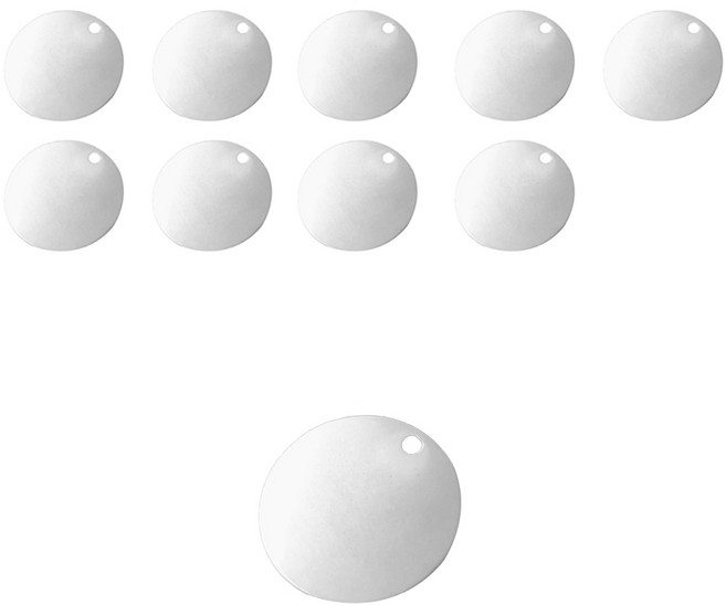 아이딜레이저 스테인리스 펜던트 원형 모양, 10개