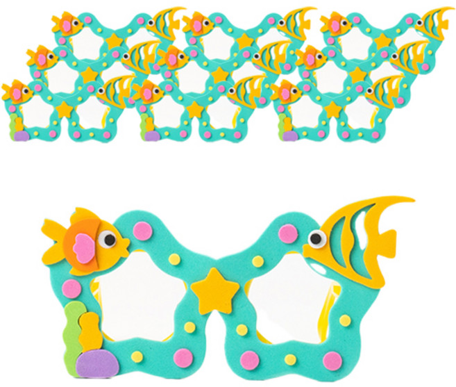 민화샵 EVA 유아 여름안경 만들기재료, 열대어(UDPEV0047), 10개