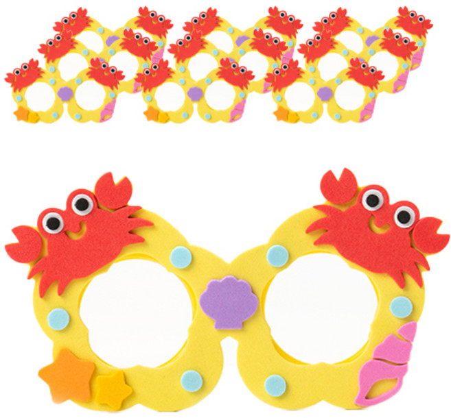 민화샵 EVA 유아 여름안경 만들기재료, 꽃게(UDPEV0049), 10개