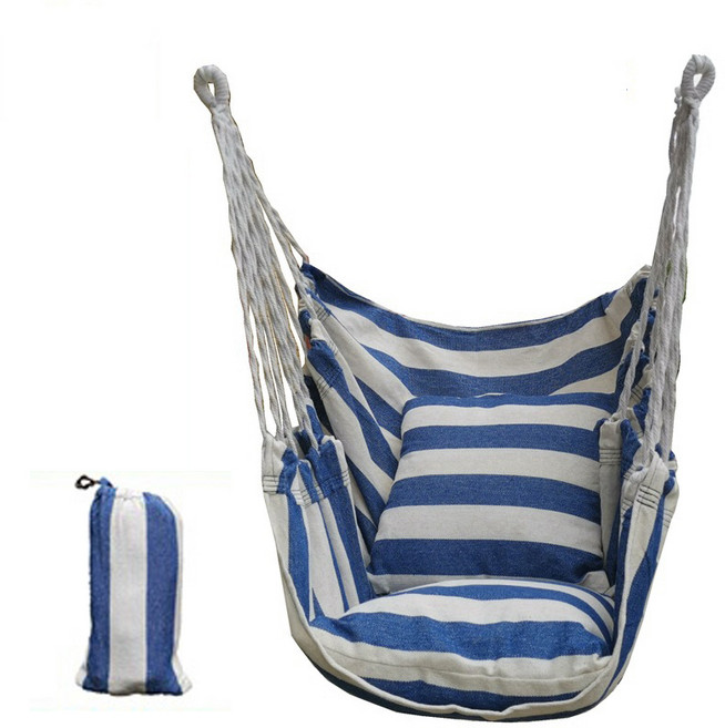 TCR 해먹의자 3.0 + 보관팩, 블루 + 화이트줄무늬, 1세트