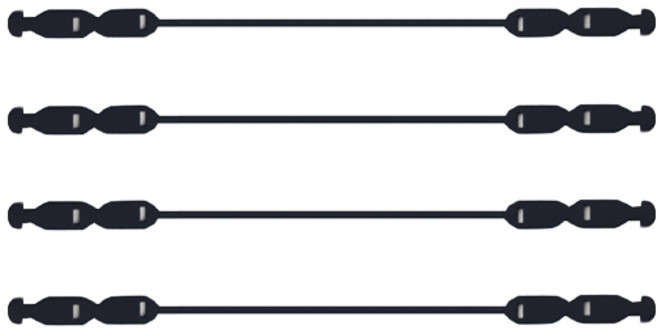 리파인드바이미앤주 실리콘 마스크 스트랩, 검정, 4개