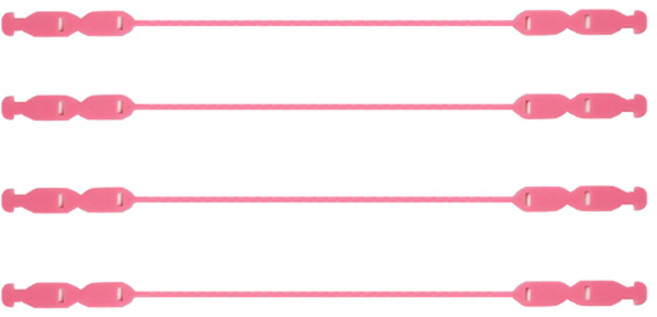 실리콘 마스크 스트랩, 분홍, 4개