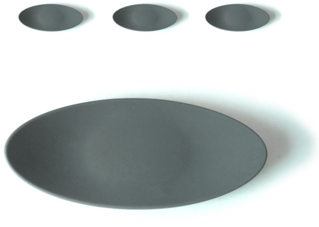 리파인드바이미앤주 실리콘 타원 수저받침, 딥그레이, 4개