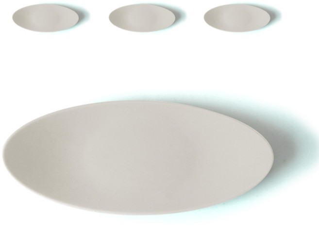 리파인드바이미앤주 실리콘 타원 수저받침, 아이보리, 4개