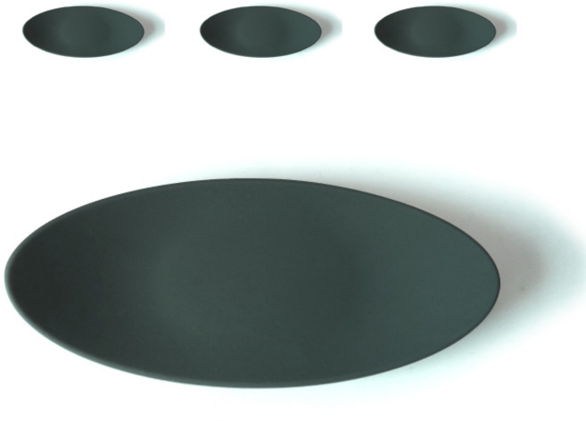 리파인드바이미앤주 실리콘 타원 수저받침, 다크그린, 4개