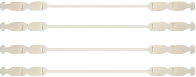 리파인드바이미앤주 실리콘 마스크 스트랩, 아이보리, 4개