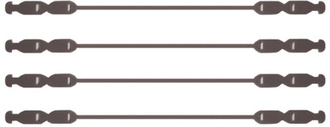 실리콘 마스크 스트랩, 갈색, 4개