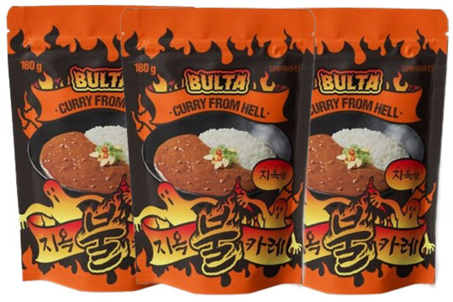 불타 지옥불카레 지옥맛, 180g, 3개