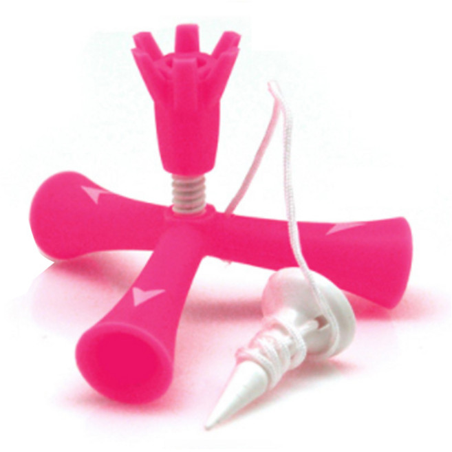 제이더블유아이앤씨 골프 삼발이 EASY TEE, 핑크