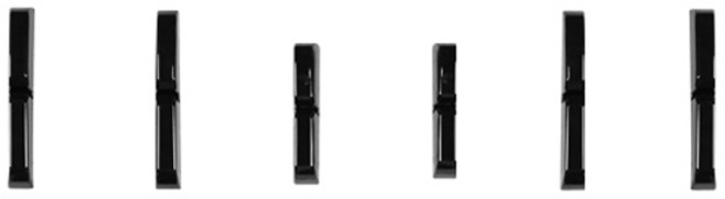 모하비 더마스터 프론트 그릴 커버 블랙, 그릴 (블랙) 6p, 유광블랙