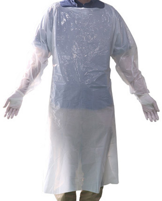 해피락 일회용 비닐가운 방호복 세트, 화이트, 10개