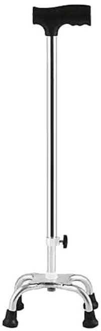 ARTcom 조절식 프리미엄 네발 지팡이 LV0055, 실버, 1개