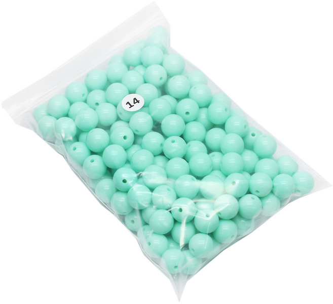 파티드레싱 캔디컬러 구슬 250g 14mm, 민트, 1개