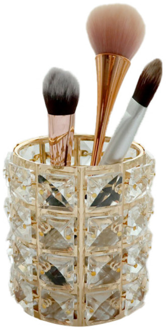 더이쁨 사각 큐빅 브러쉬 꽂이, 1개, 샴페인골드
