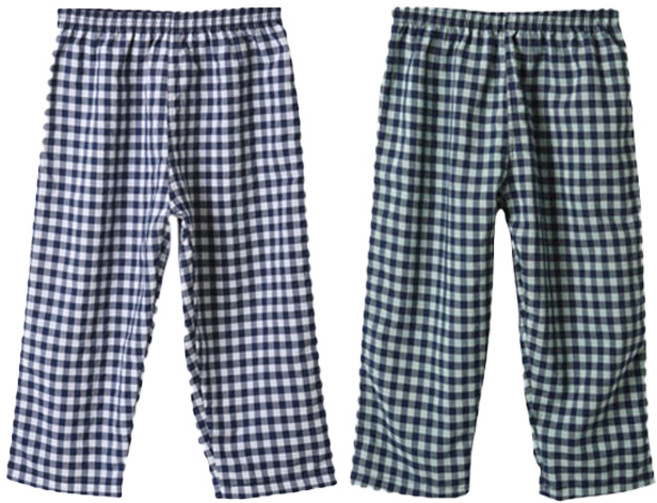 캐리루시 아동 선염 잔 체크바지 9부 2종