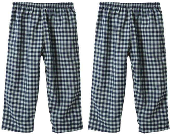 캐리루시 아동용 선염 잔 체크바지 9부 2p