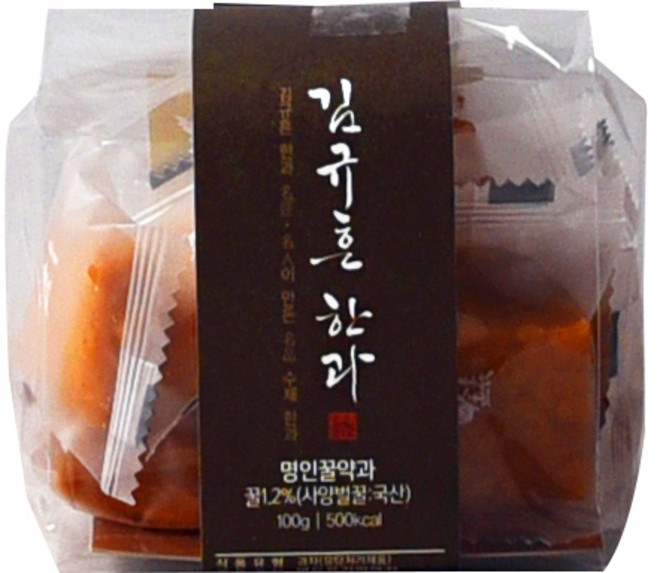 명인 김규흔한과 페스츄리형 명인꿀약과 띠지형, 1개, 100g