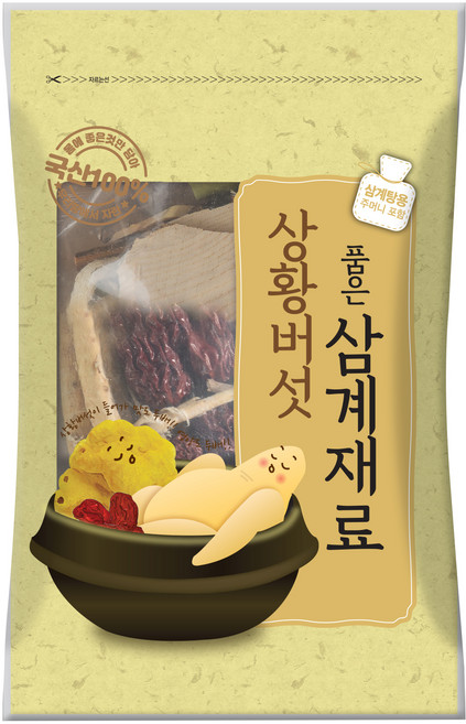 상황버섯 품은 삼계재료, 1개, 100g