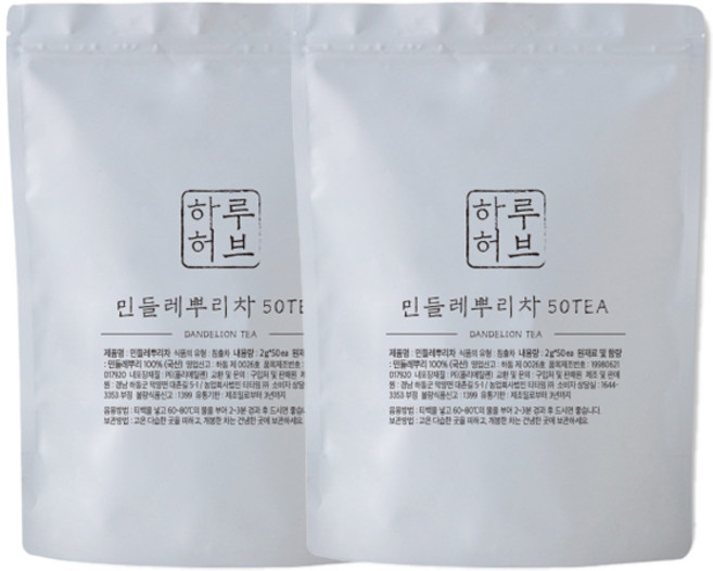 민들레뿌리차 티백, 2g, 50개입, 2개