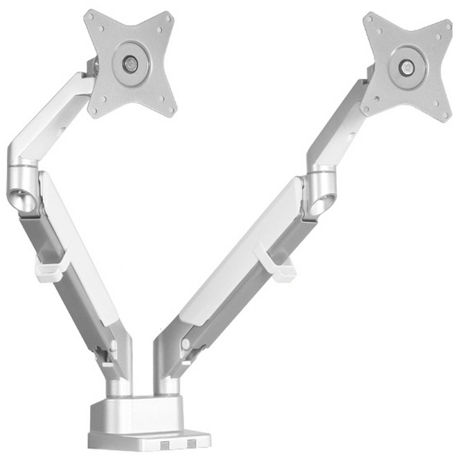 카멜마운트 벽면 밀착형 듀얼 모니터 거치대 DMA-DSS, 실버, 1개