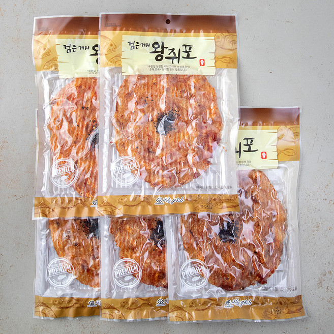 서울지앤비 검은깨 매운맛 왕쥐포, 56g, 5개