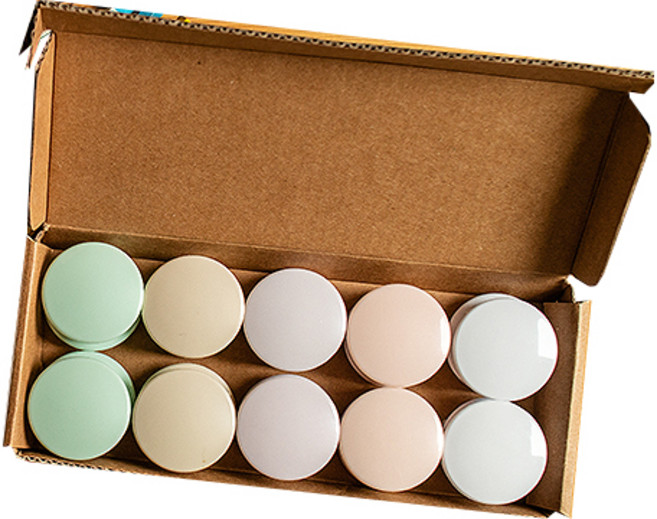 인트리 파스텔 메모자석 32mm 5종 x 4p 세트, 핑크, 그린, 베이지, 화이트, 보라, 1세트