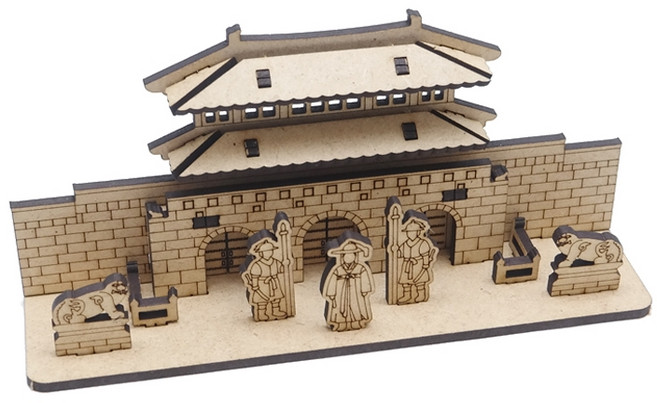 3D 입체 나무퍼즐 광화문 만들기, 혼합색상, 25피스, 1개