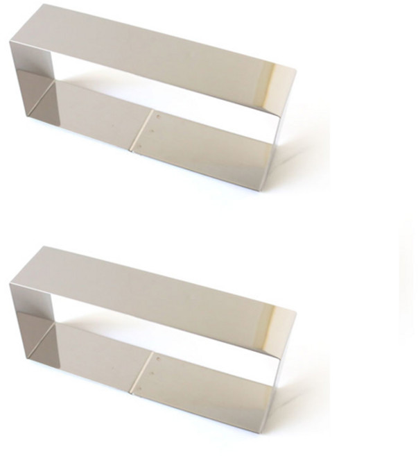 쿡툴즈 스테인레스 직사각 무스링, 2개