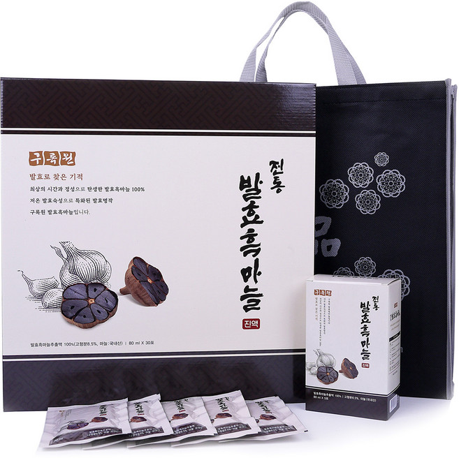 구록원 전통 발효흑마늘진액 30p 선물 세트, 2.4L, 1세트