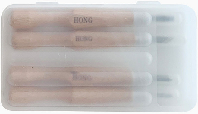 지우개 스탬프 고무판화 원목 조각도 4종 세트, 4개입